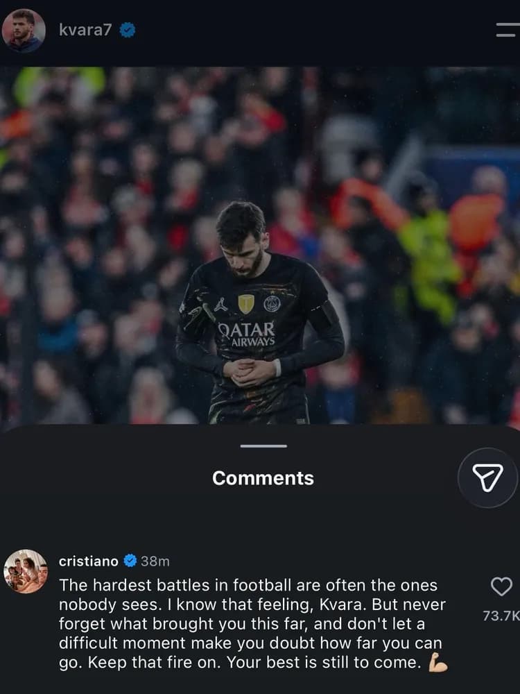 Cristiano Ronaldo wspiera Kvaratskhelię!