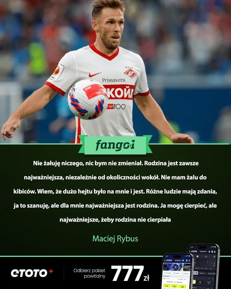 Maciej Rybus: Nie żałuję niczego..