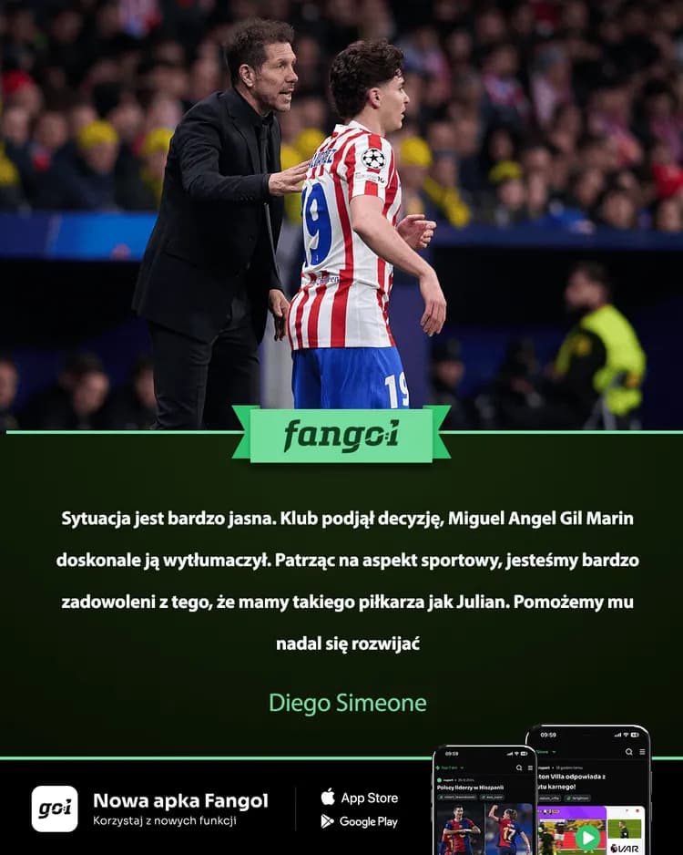 Simeone jasno o przyszłości Alvareza