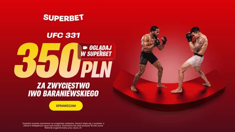 Superbet: 350 PLN za zwycięstwo Baraniewskiego z Menifieldem