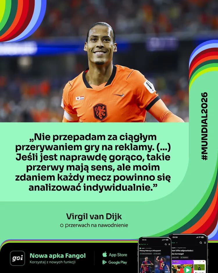 Van Dijk szczerze o mundialowych przerwach.