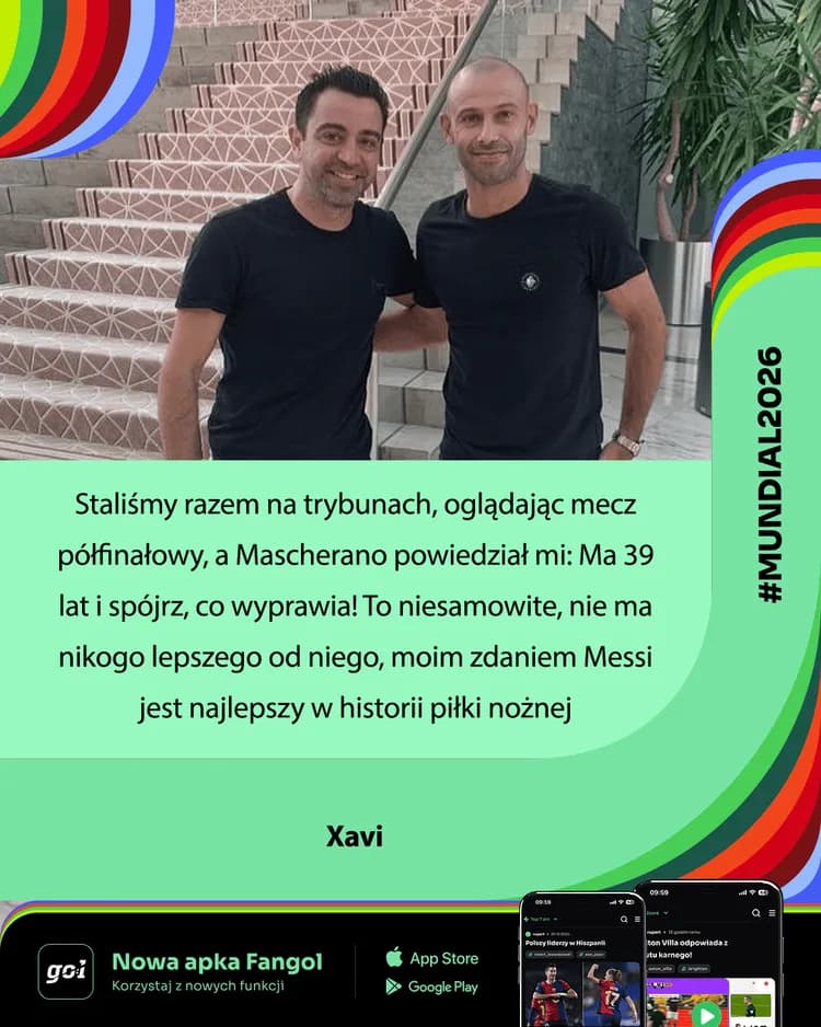 Xavi i Mascherano zachwyceni Messim