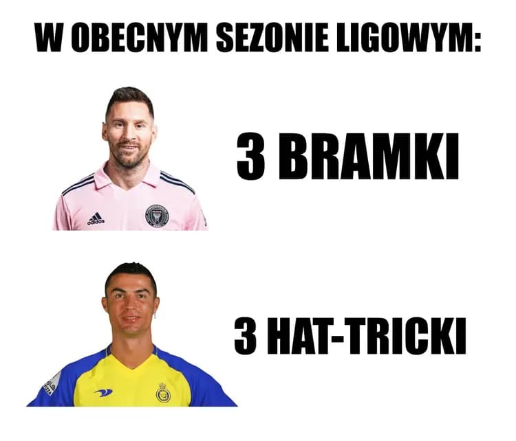 Drobna różnica w sezonach Cristiano Ronaldo i Leo Messiego