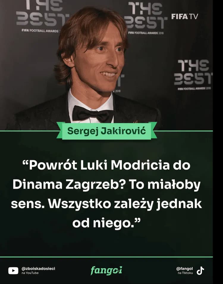 Trener Dinama Zagrzeb chciałby Modricia w swojej drużynie