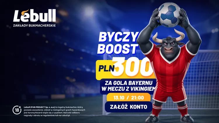 Lebull: 300 PLN za gola Bayernu w meczu z Vikingiem