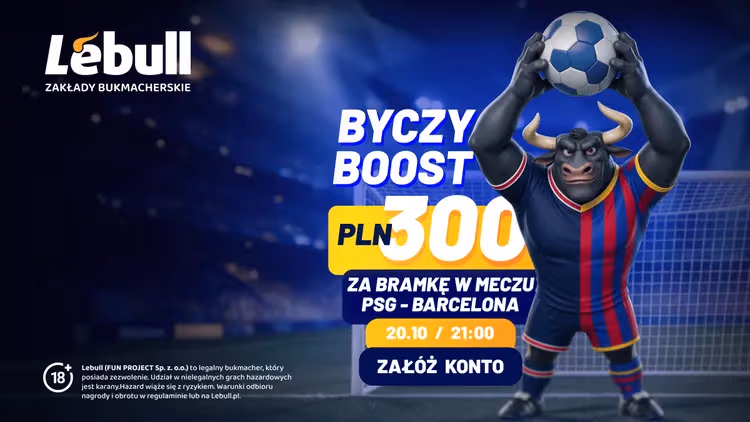 Lebull: 300 PLN za gola w meczu PSG - Barcelona