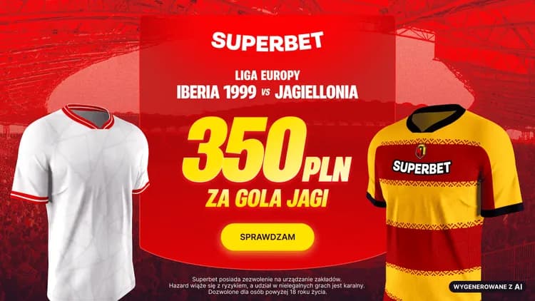 Superbet: 350 PLN za gola Jagiellonii w meczu z Iberią