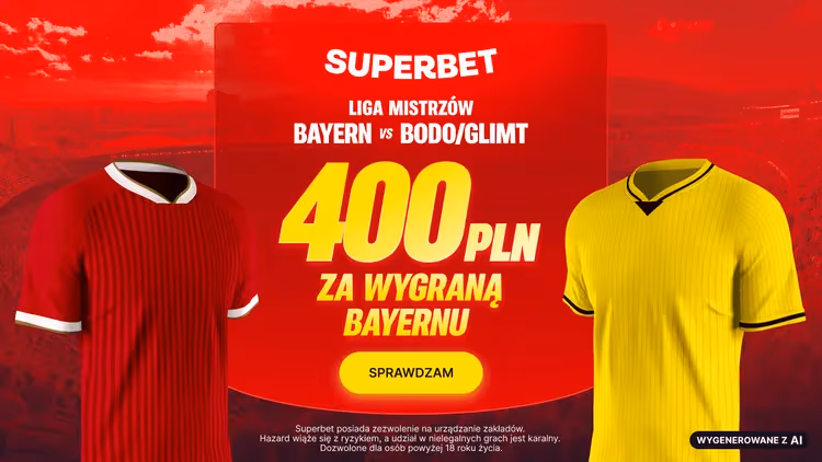 Superbet: 400 PLN za wygraną Bayernu w meczu z Bodo/Glimt